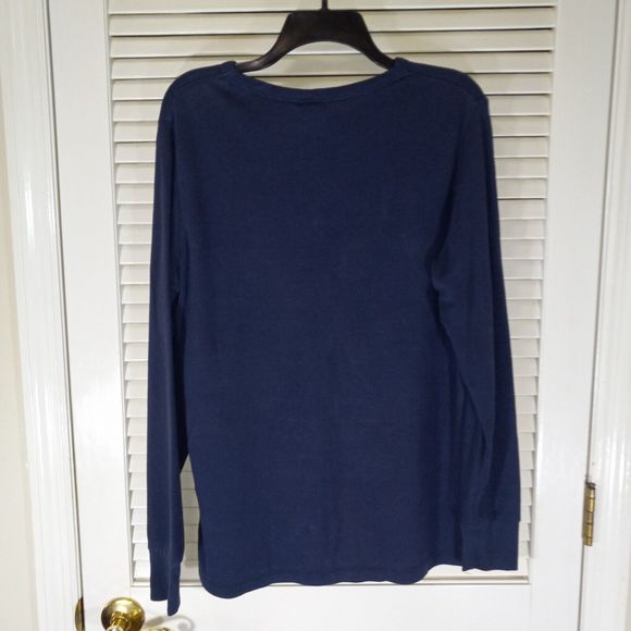 Mens GM Chevy Trucks Long Sleeve Navy Thermal Pullover Shirt XL Chevrolet - Picture 6 of 12